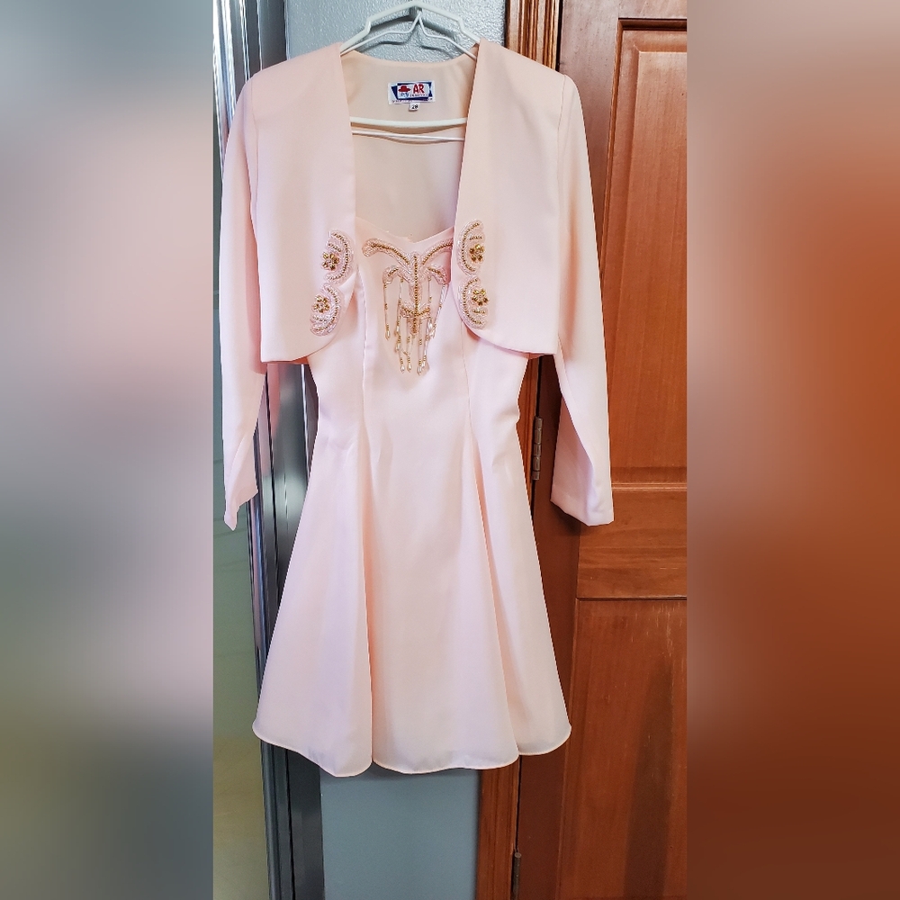 Dress with short jacket